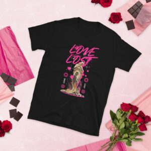 Home love lost graphic tee urban streetwear gold statue shirt y2k aesthetic pink